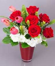Currans Valentine Vase -  Features Danvers grown tulips!