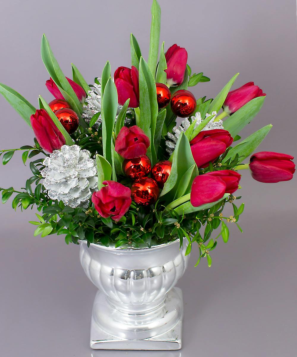 Red Christmas Tulips  Same day delivery Danvers MA 