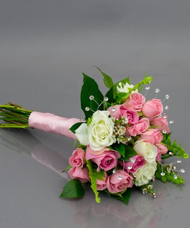 Light Pink & White Prom Bouquet Danvers & Beverly (MA) Currans Flowers