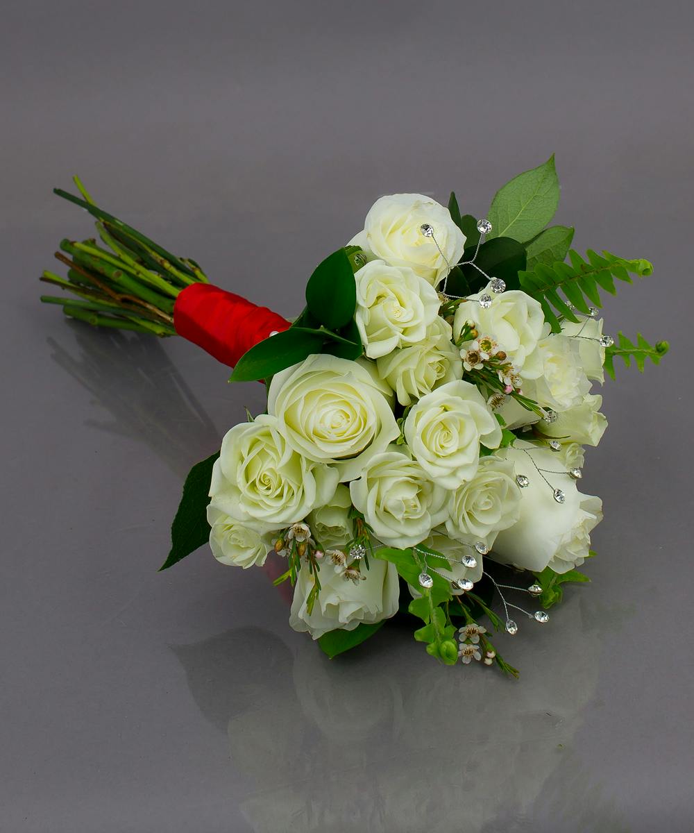 white prom bouquets
