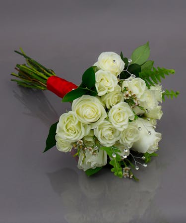 White Prom Bouquet