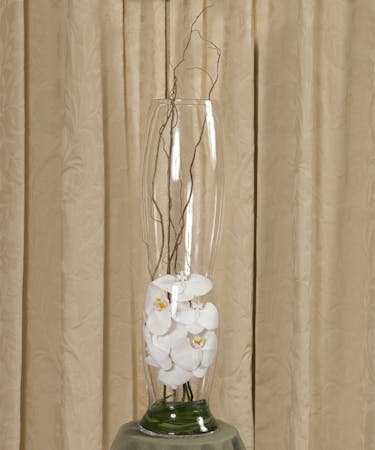 White Cut Phalaenopsis Elegance Vase