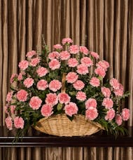 Pink Carnation Fireside Basket