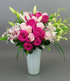 Lilies and Roses Vase