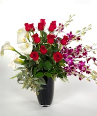 Roses and Calla Lily Vase